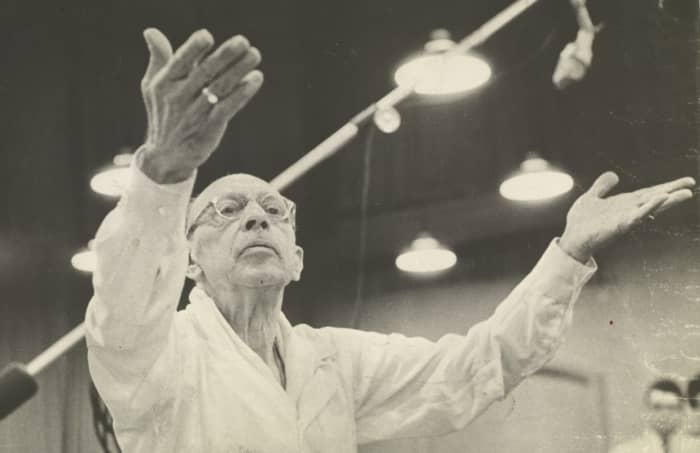 Igor Stravinsky, still performing in 1962.