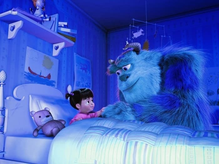The film's toddler, Boo, is a wonderfully cute creation voiced by an infant Mary Gibbs and gives us a human perspective on things despite her age.