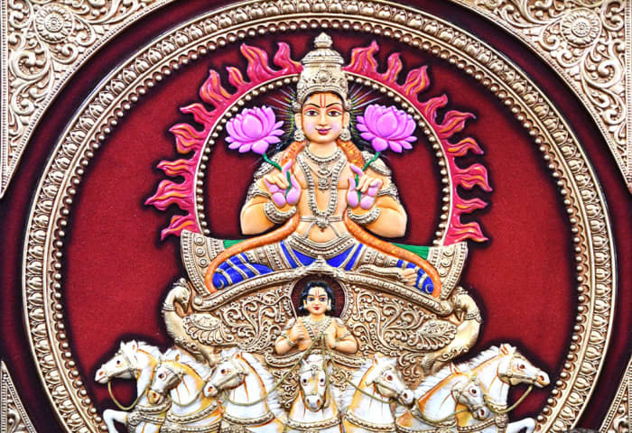 The resplendent Surya is one of the most important deities in Hinduism. He is not just the sun god, he is also the sun itself.