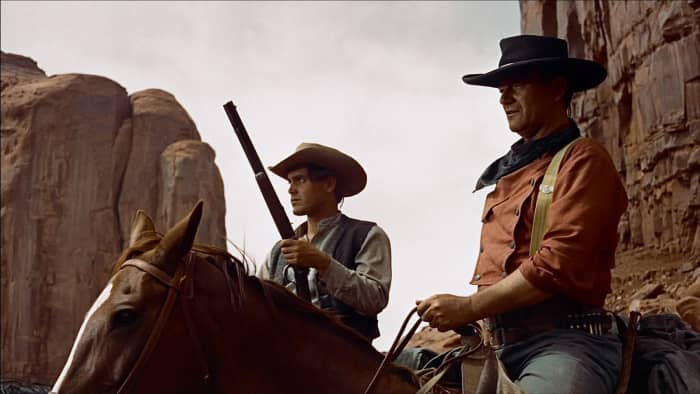 The role played by Wayne (right) is much more complex and intriguing than the genre's traditional good-or-evil stereotypes. Ethan can almost be called an anti-hero because he certainly is not heroic.