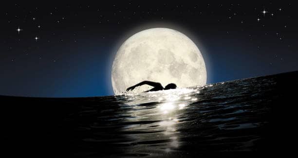 Swimming in a natural body of water past dusk leaves you vulnerable to whatever lurks beneath the surface.