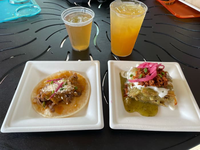 When I said I loved everything at Mexico in 2021 I meant it. The booth had two margaritas, a beer, a sangria, a chocolate cake, and two dishes that I cannot pronounce (sorry to my HS Spanish teachers!) but would gladly eat every day for forever.