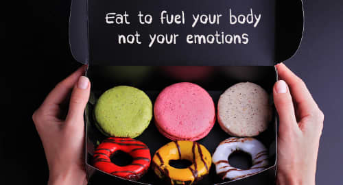 Emotional eating is when people use food as a way to deal with their feelings instead of satisfying their hunger.