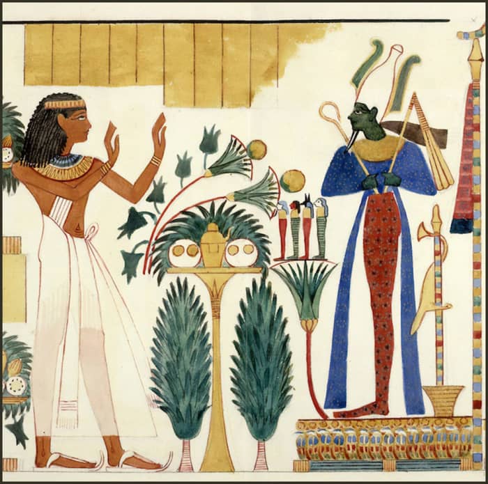 Osiris is the lord of the underworld in Egyptian mythology. Like Izanami, he is also a death god who has actually gone through death itself.