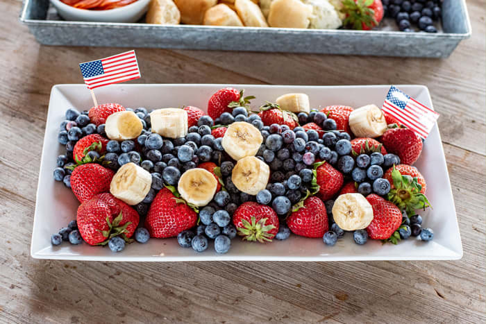 Add some colorful fruit that follows your theme. They are perfectly fresh and have great colors. Use them as a before dinner appetiser ir on a dessert buffet
