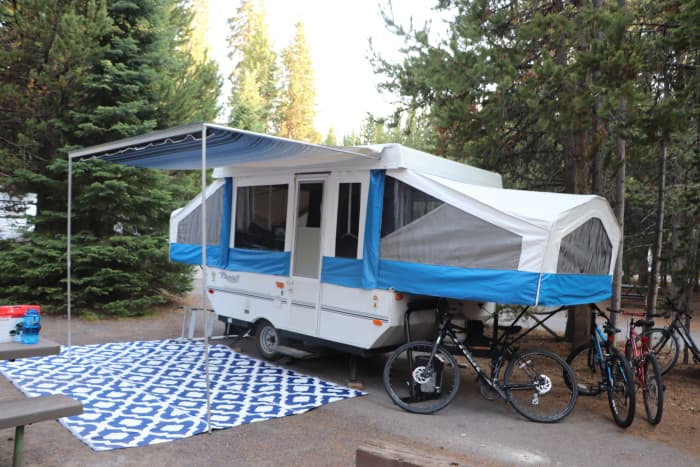 Camping inside the park was peaceful and allowed us easy and early access to Yellowstone's most popular sites. This image was captured at Grant Village campground.
