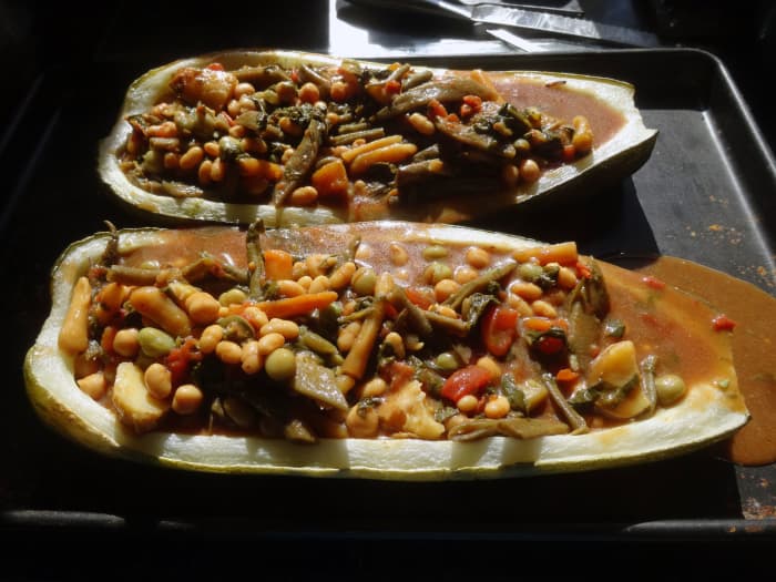 Vegetarian Stuffed Marrow (Courgette) Recipe Delishably