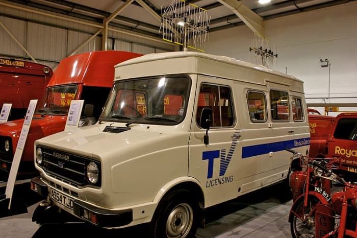 In Britain, people are required to buy TV licenses. Detector vans (above) roam the streets looking for people who have not paid their license fee.