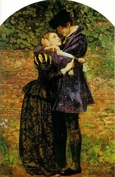 Huguenot lovers on St. Bartholomew's Day, by artist John Everett Millais, 1852. Source: Англоязычная википедия, Public Domain, via Wikimedia Commons.
