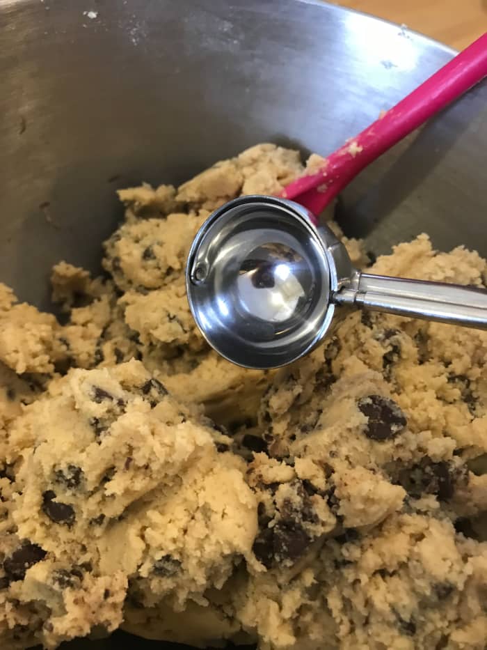 These cookie scoops enable you to get perfectly sized cookies - which means the batch turns out very evenly and uniform. They'll bake at the same rate, giving better results.