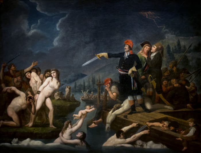 The guillotine was not the only method by which executions were conducted during the Reign of Terror. Around 4000 supposed enemies of the revolution, including women and children, were drowned in the river Loire.
