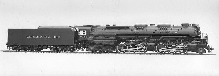 Chesapeake and Ohio's 2-6-6-6 "Allegheny" locomotive, built between 1941 - 1948.