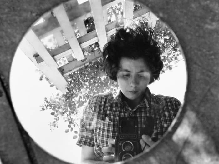 A self-portrait of Vivian Maier from 1953 © Estate of Vivian Maier, Courtesy of Maloof Collection and Howard Greenberg Gallery, NY