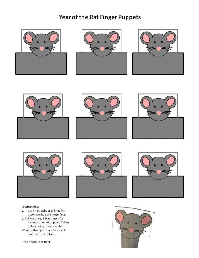 Printable Mouse Patterns With Simple Shapes for Kids' Crafts