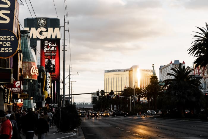 The MyVegas app is for all of the MGM-connected hotels: Aria, Bellagio, MGM Grand, Mandalay Bay, The Mirage, Monte Carlo, NYNY, Luxor, Excalibur, and Circus Circus.