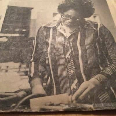 In 1978, Margaret Minnicks date stamping last pieces of mail at the Zarephath Post Office.