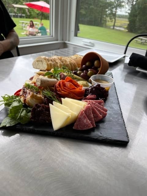 This was the Little Italy charcuterie board. The display was so beautiful! I tried to convince them to take the flower pot holding the olives, but the wait staff took the empty board away too quickly, I guess its happened before.