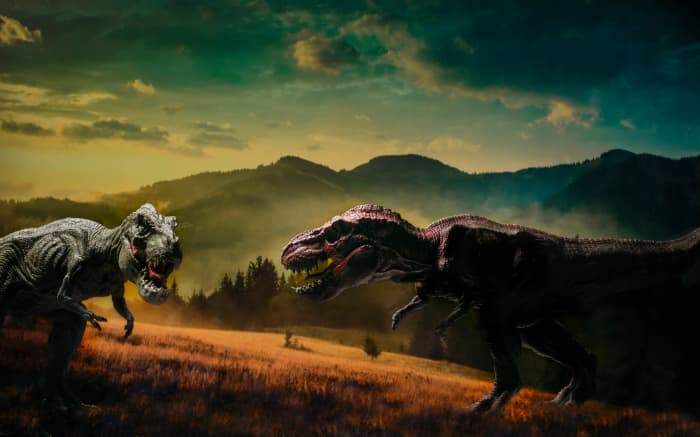 Following the Triassic Period, dinosaurs ruled the remainder of the Mesozoic Era, such the Tyrannosaurus Rex — king of the Cretaceous Period.