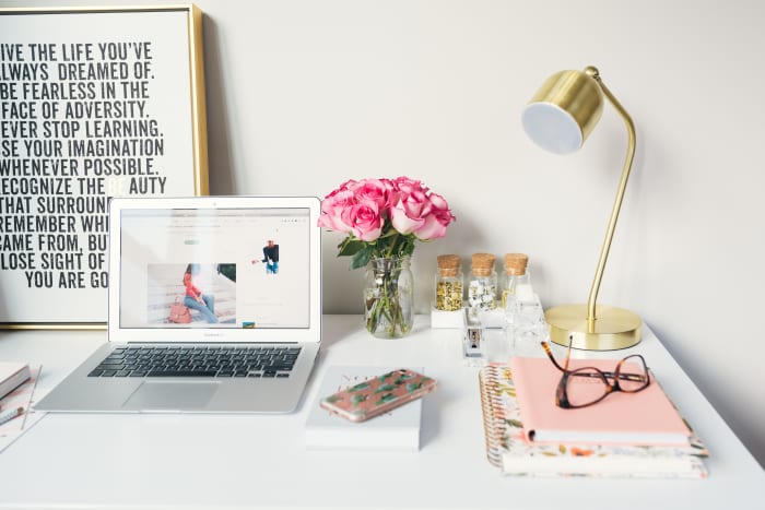 Don't let a disorganized work station distract you from writing.