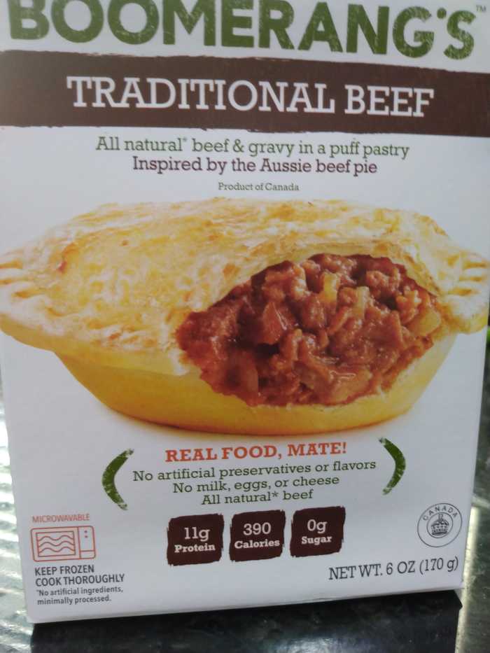 Review of Boomerang's Traditional Beef (Pot Pie) Delishably