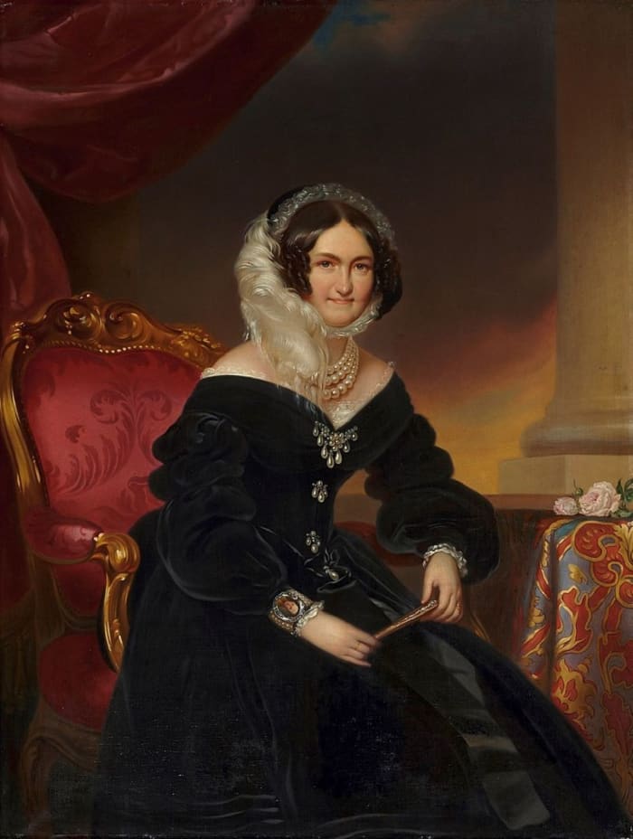 Karoline Auguste of Bavaria, first wife of Fritz before he became king. This portrait was painted when she was the fourth wife of Franz I of Austria.