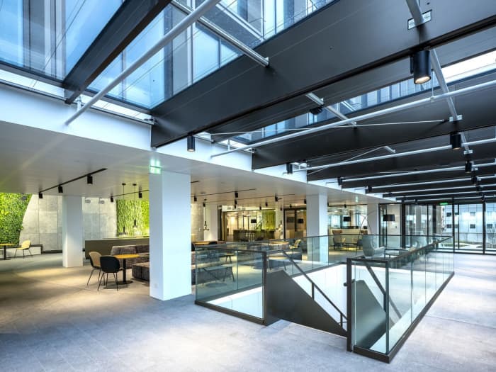 The futuristic and clean lines of the EMA's new open-plan headquarters make for a remarkably peaceful place of work.