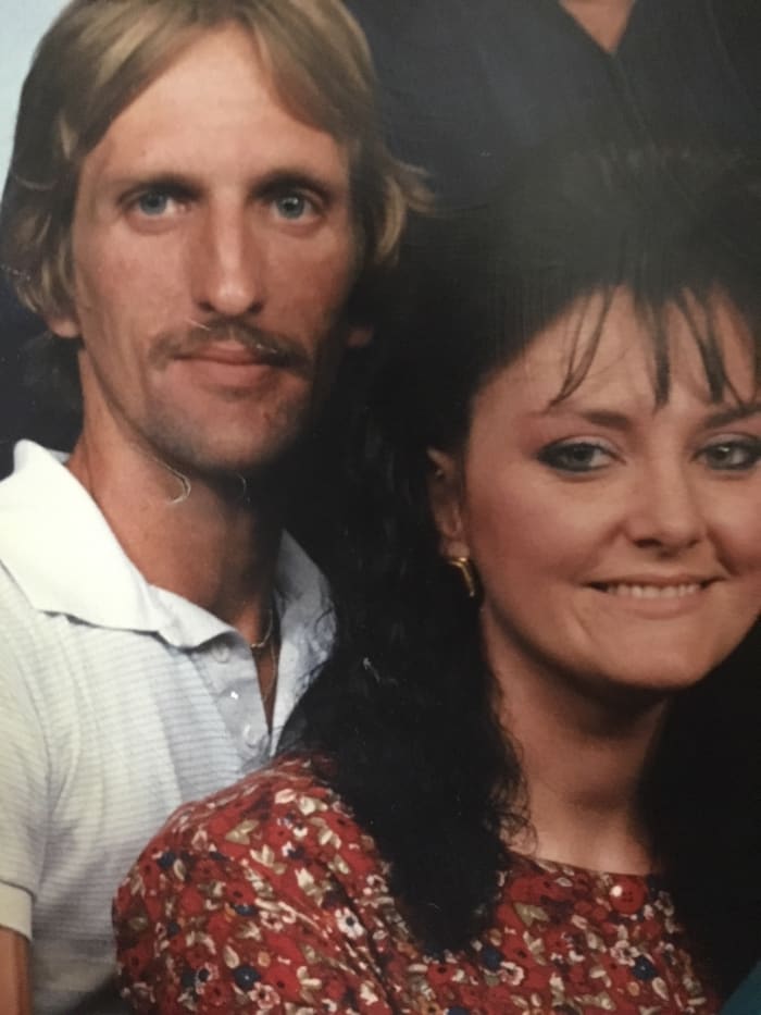 Howard, and me (a couple years before the diagnosis of autism) It took a long time to manage "expected" smiling, and I can't always pull that off.