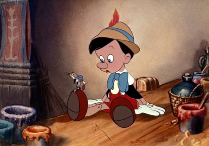 The film heavily borrows from Disney's animated classic (shown above) but the effects often reside in the uncanny valley between realism and CG.