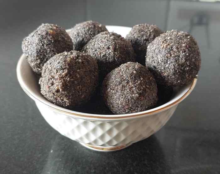 Black Sesame Seeds Laddu Traditional Indian Sweet Delishably