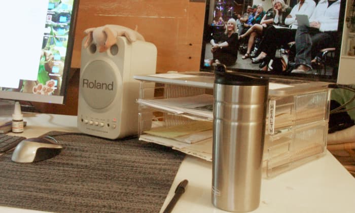 If you're a writer like me, or a programmer or gamer or some another kind of computer nerd, next to the computer is a great place to keep a bottle of water.