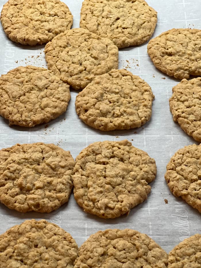 Cookies do spread some, so leave enough space between them when placing them on the cookie sheet.