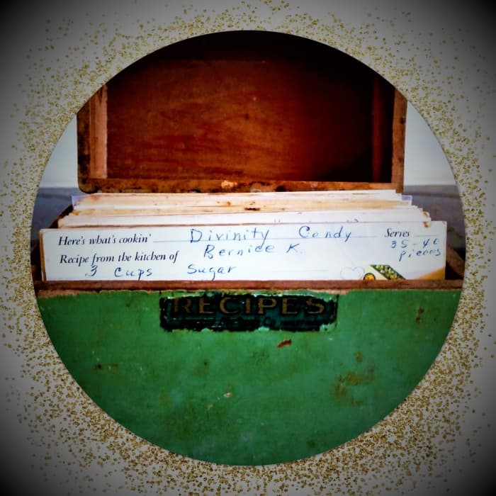 I inherited my mom's green wooden box of recipes.