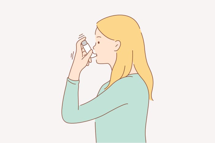 The two primary symptoms of asthma, a chronic lung disease, are inflammation and narrowing of the airways.
