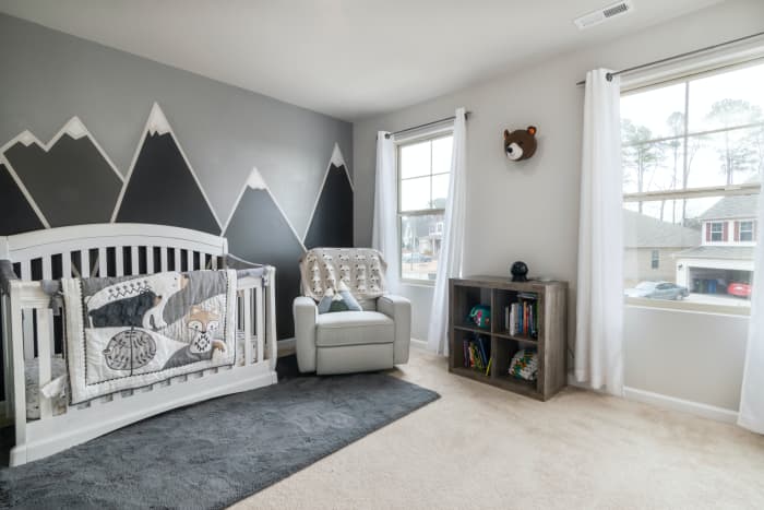 A nursery isn't complete without a chair. You need a place where you can sit and take care of your baby.