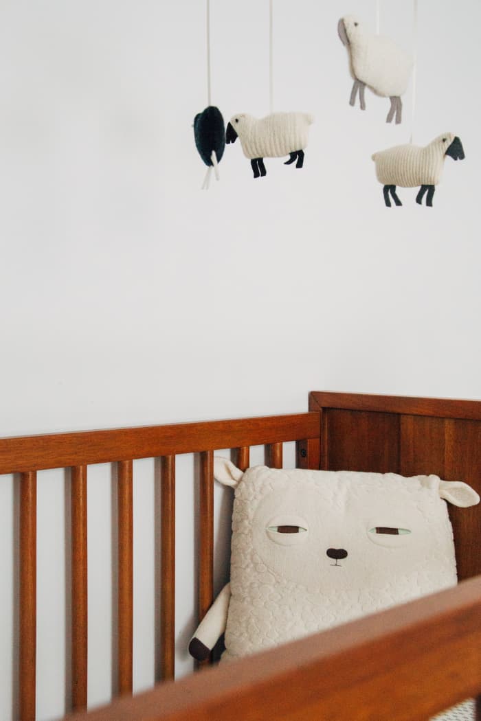 A crib mobile is one of the first toys babies own. The toy gives them a sense of wonder. It's recommended to get one in black and white; the colors are said to stimulate brain activity.