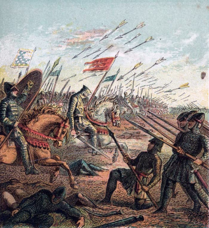 The Battle of Hastings, 1066. The Anglo-Saxon infantry was no match for Norman knights.