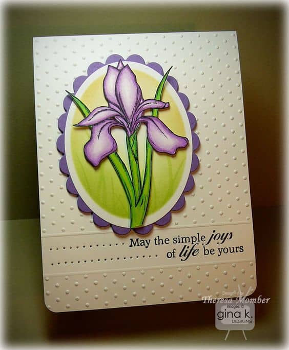 The cuttlebug makes partial embossing quick and easy. In just a few minutes you will have a card you will be proud of.