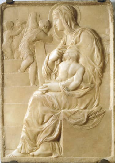 Madonna of the Stairs, by Michelangelo, Florence, Casa Buonarotti, circa 1490, is his earliest know work.