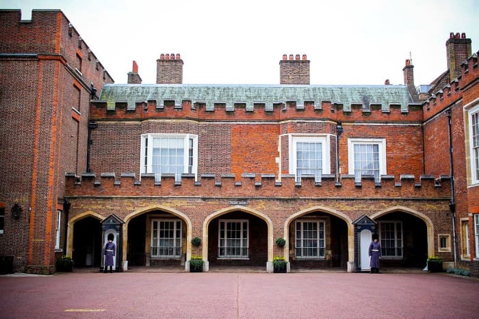 The Proclamation Gallery in Friary Court at St. James's Palace. Monarchs are proclaimed here by the Garter King of Arms.