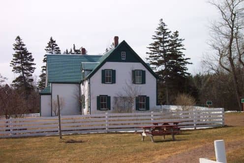 Green Gables House in Spring--not yet open but we were allowed inside and got to explore the rooms.