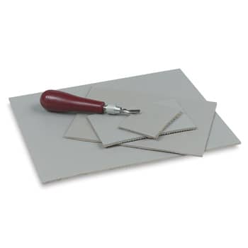 This is an example of the linoleum block that will be used for this assignment. This sheet is flexible. The rigid one would not work very well for this project.