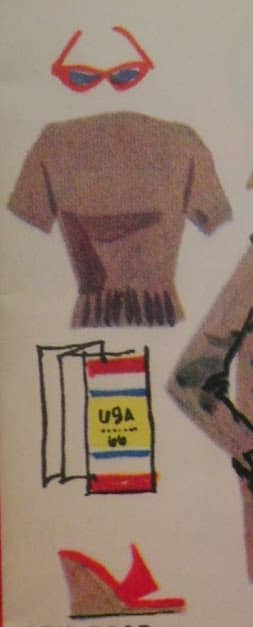 Open Road Barbie Fashion accessories: foldable map, wedge shoes, sunglasses, and sweater