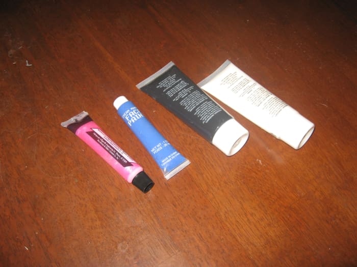 If you're used to working with acrylics, you'll probably like the face paints that come in tubes.