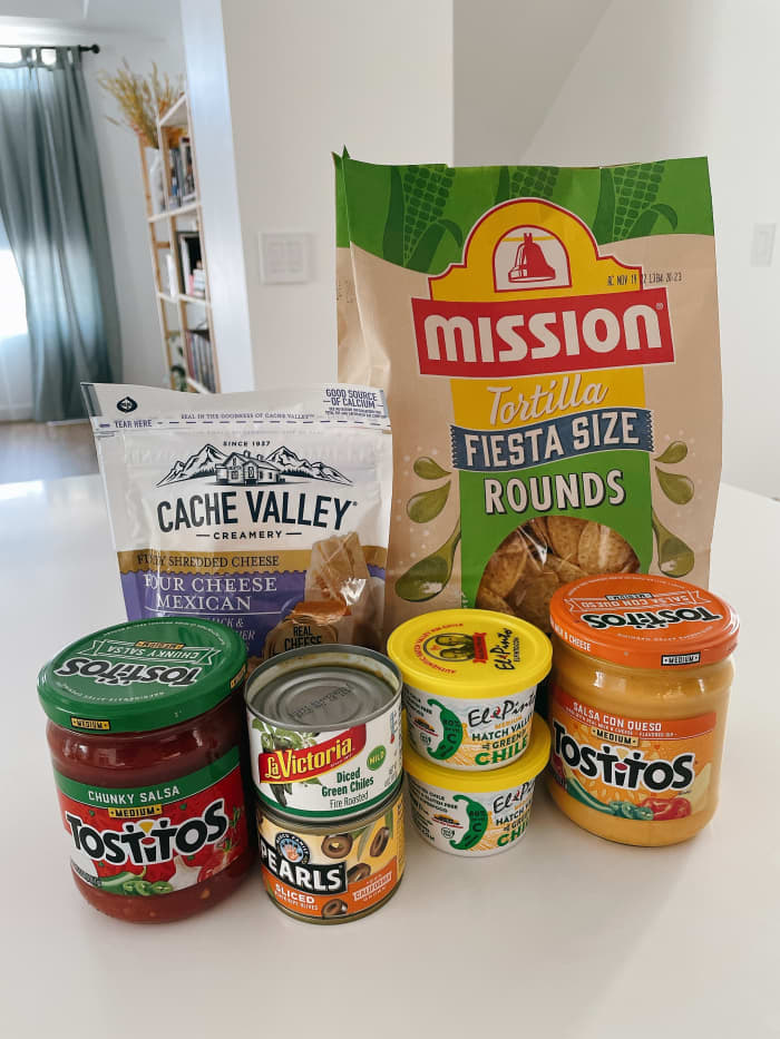 The ingredients I bought for making the nachos. (I forgot to add cherry tomatoes and onion in this picture.)
