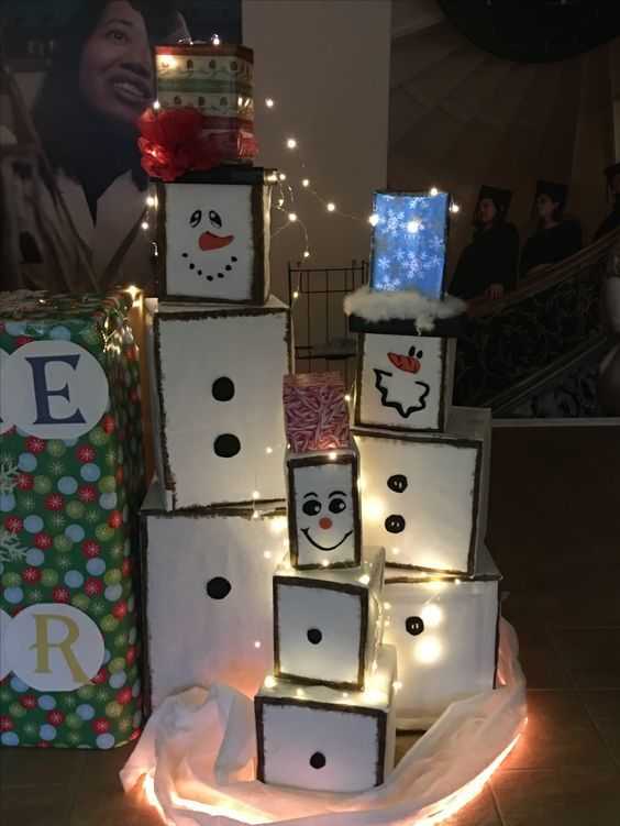 50+ Adorable DIY Snowman Gift Tower Ideas That Are Almost Too Cute to