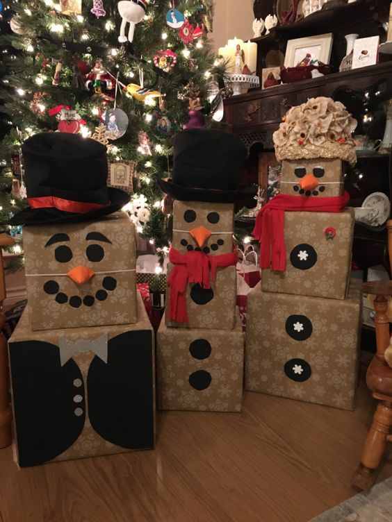 50+ Adorable DIY Snowman Gift Tower Ideas Holidappy