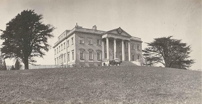 Claremont House in Esher, Surrey. Today it houses a school. The National Trust cares for the grounds.
