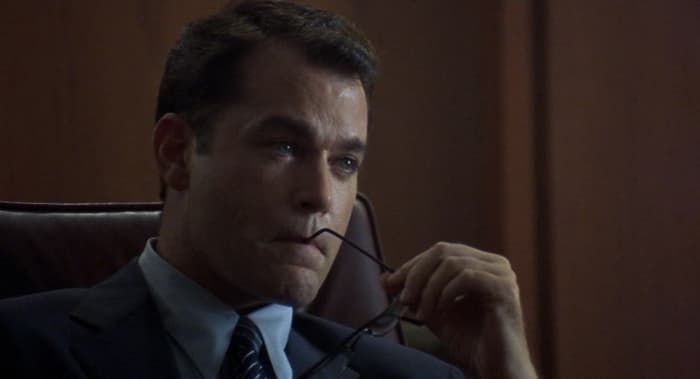 Paul Krendler (Ray Liotta) considering the angles in the film Hannibal.