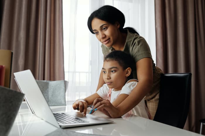 Taking part in your child’s online activities allows you the opportunity to view what they are doing while they use their devices as well as discuss the content that they see.