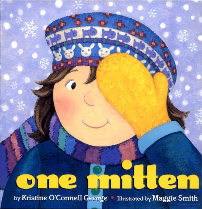 One Mitten is a rhyming book that describes the imaginative ways a child can play using a simple yellow mitten.